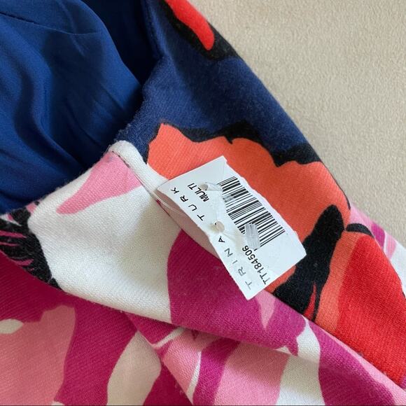 Trina Turk NWT Marcia 2 Floral Fit & Flare Dress Size 10 Sleeveless V-Neck - Picture 5 of 11